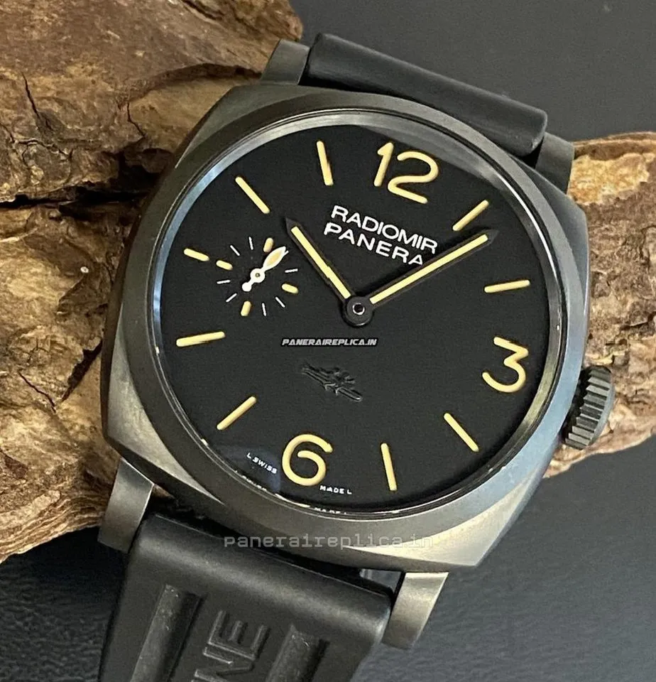 Alternative view of Nice Copy Panerai Special Editions 47mm Steel Case Manual Winding Watch