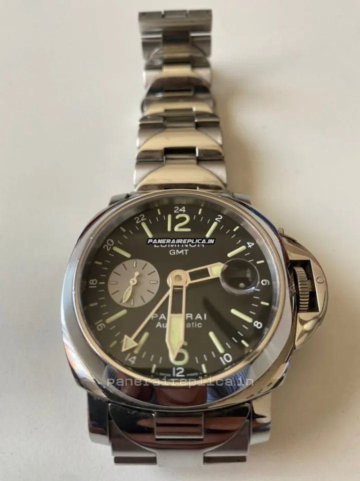 Alternative view of Incredible Replica Panerai Luminor Gmt Automatic 44mm Steel Case Mens/unisex Automatic Watch