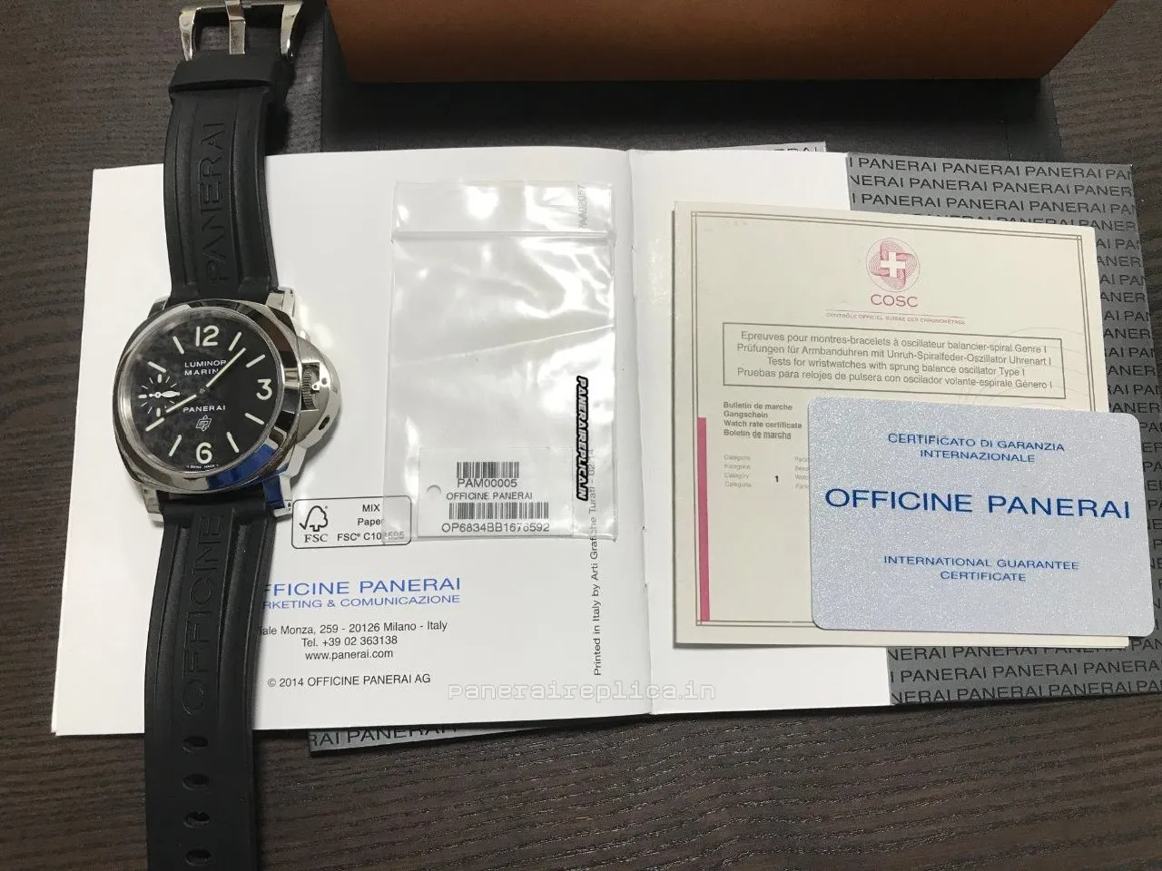Alternative view of Luxury Replica Panerai Luminor Marina 44mm Steel Case Mens/unisex Manual Winding Watch