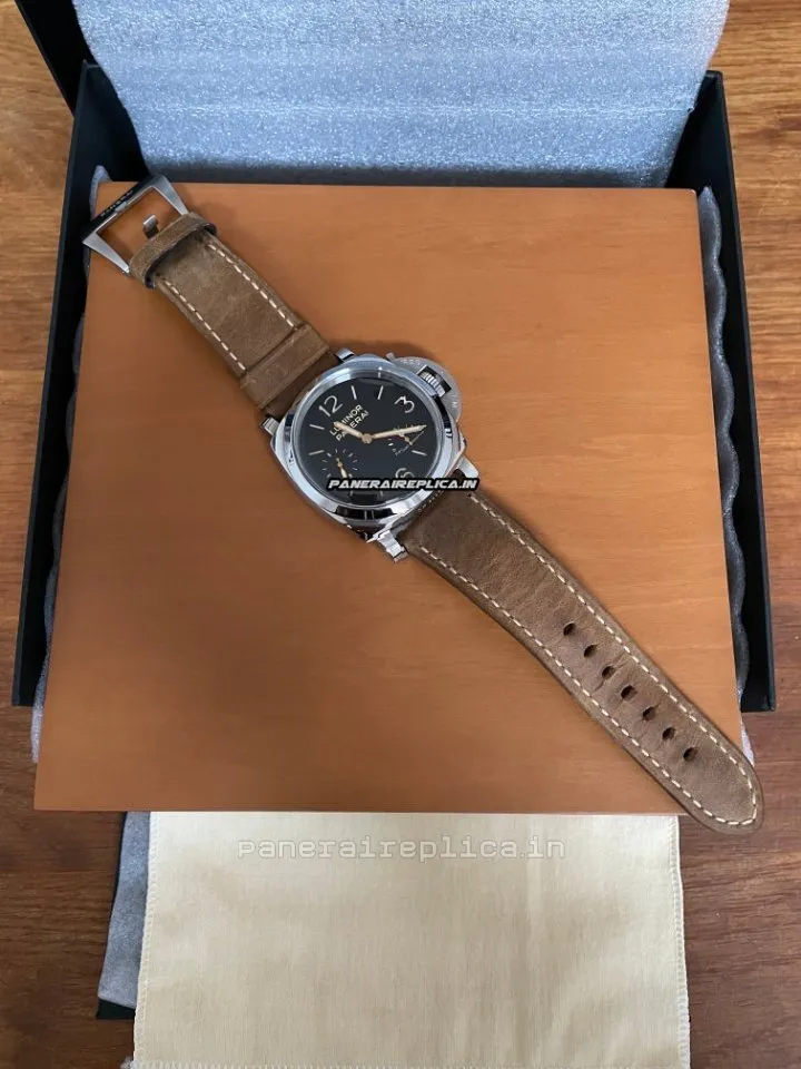 Alternative view of Amazing Replica Panerai Luminor 1950 47mm Steel Case Mens/unisex Manual Winding Watch