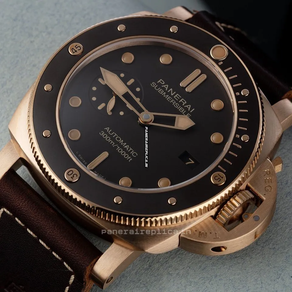 Affordable Copy Panerai Luminor Submersible 47mm Bronze Case Mens/unisex Automatic Watch