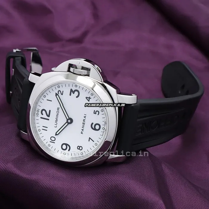 Alternative view of Top Knockoff Panerai Luminor Base 44mm Steel Case Manual Winding Watch