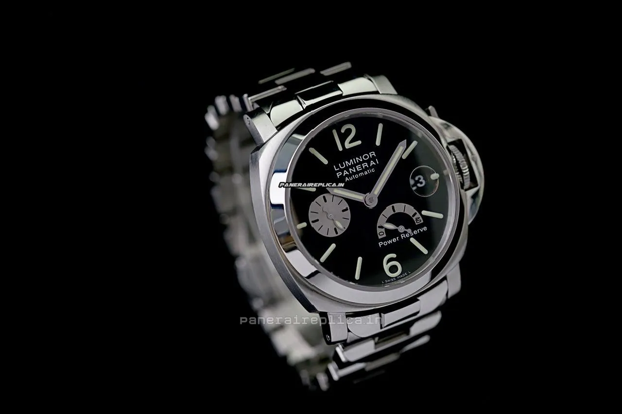 Alternative view of Remarkable Clone Panerai Luminor Power Reserve 40mm Steel Case Mens/unisex Automatic Watch