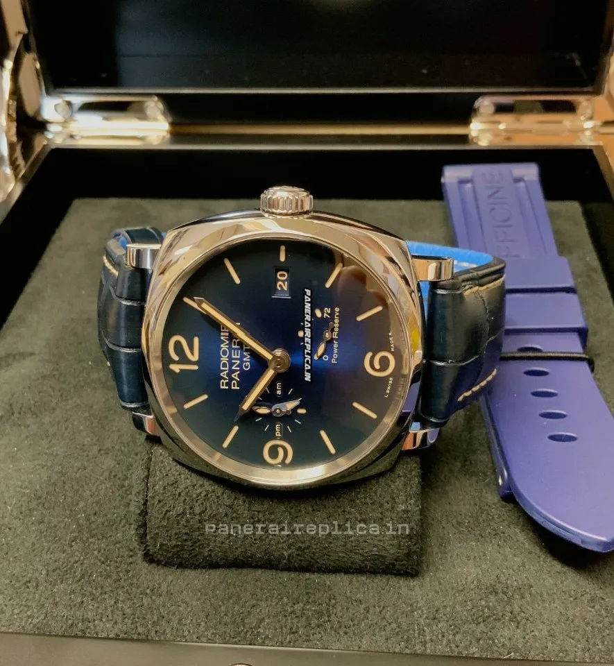Alternative view of Defect Replica Panerai Radiomir Gmt 45mm Steel Case Mens/unisex Automatic Watch