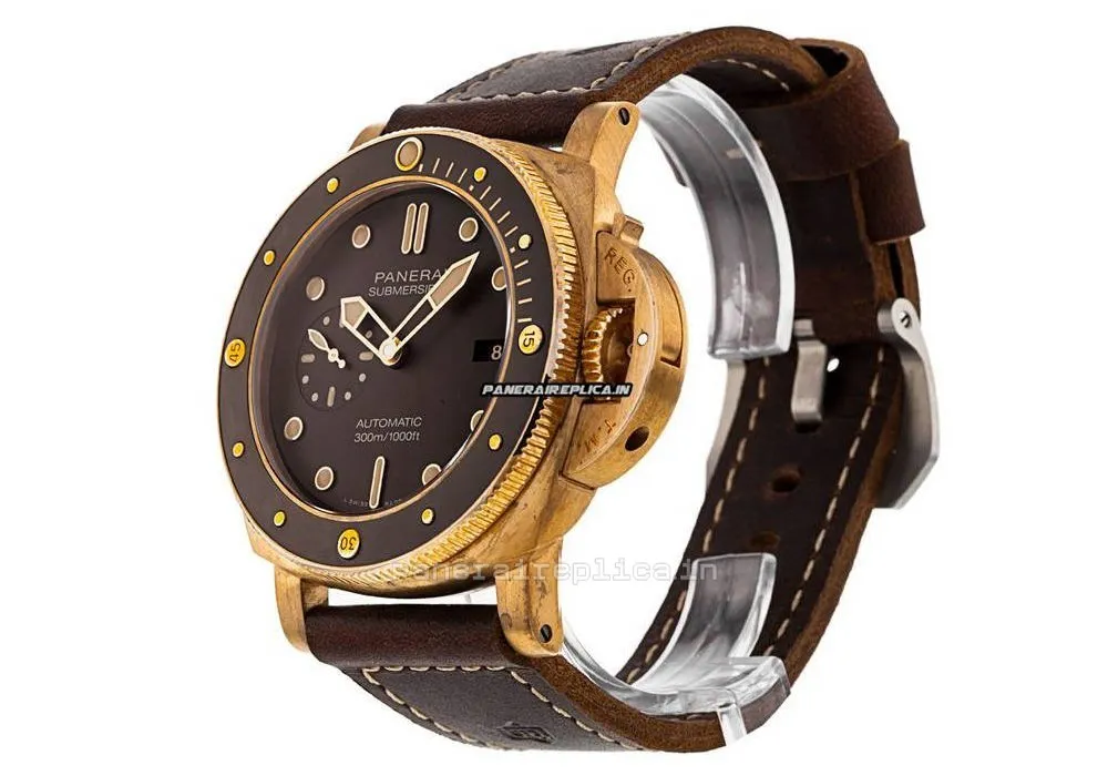 Alternative view of 1:1 Imitation Panerai Luminor Submersible 47mm Bronze Case Mens/unisex Automatic Watch