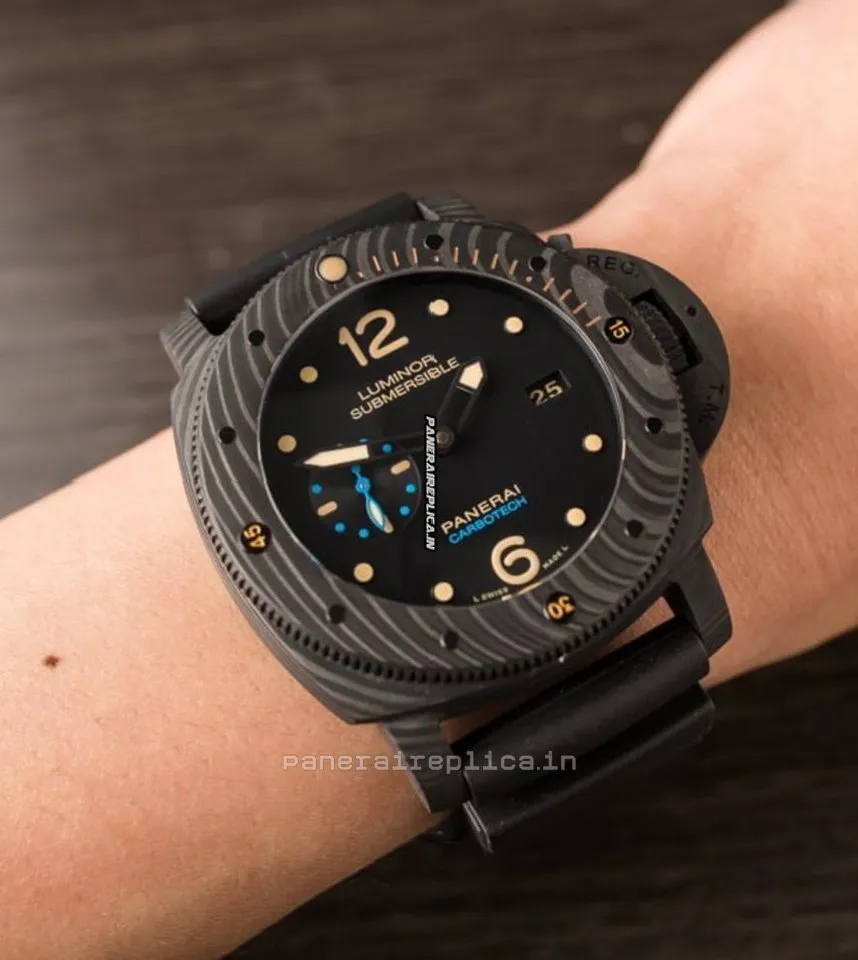 Wonderful Copy Panerai Luminor Submersible 47mm Carbon Case Mens/unisex Automatic Watch