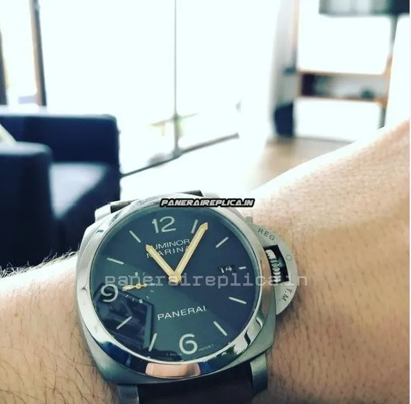 Alternative view of Swiss Replica Panerai Luminor Marina 44mm Titanium Case Mens/unisex Automatic Watch