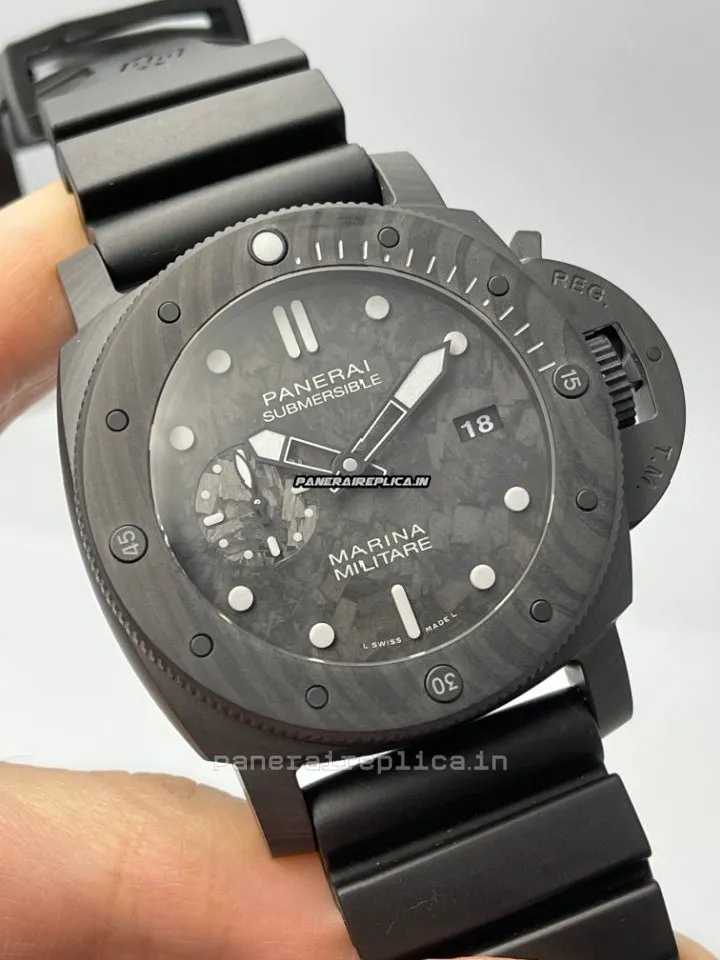 Affordable Fake Panerai Luminor Submersible 47mm Carbon Case Mens/unisex Automatic Watch