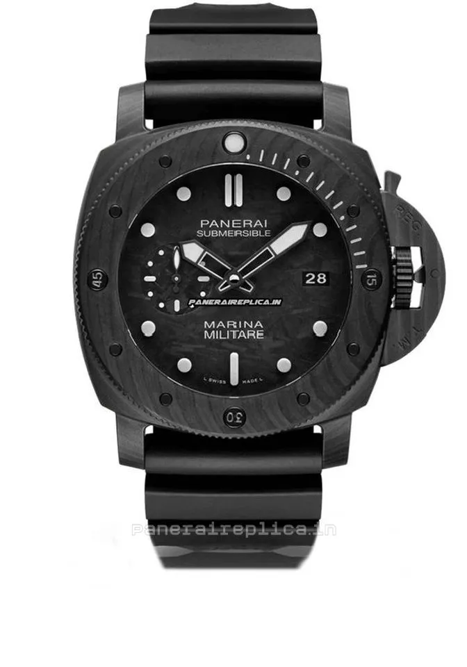 Unique Knockoff Panerai Luminor Submersible 47mm Carbon Case Mens/unisex Automatic Watch