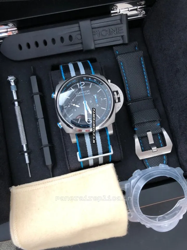 Alternative view of Unique Fake Panerai Luminor 44mm Titanium Case Mens/unisex Automatic Watch