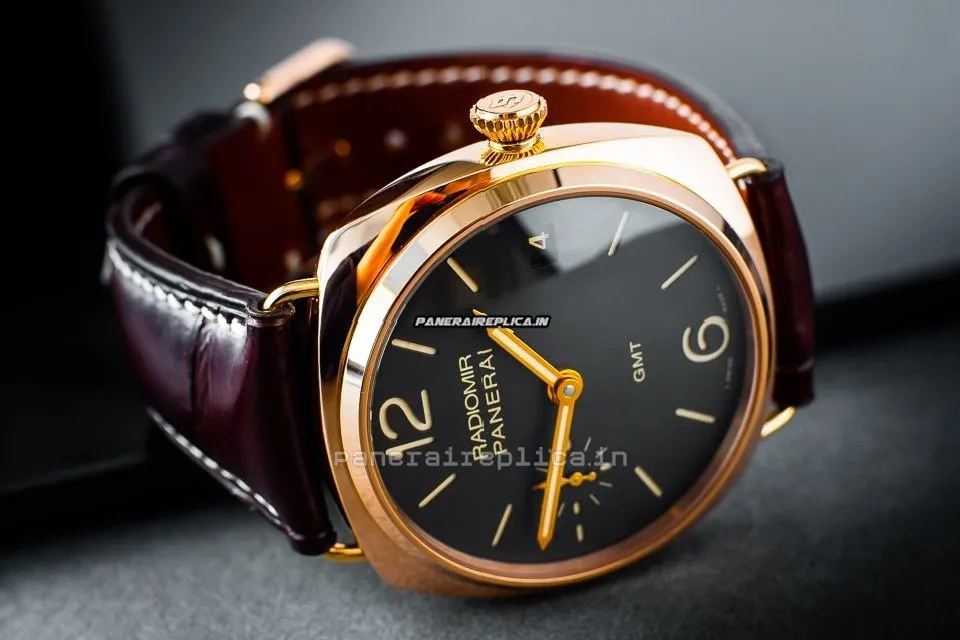 1:1 Replica Panerai Radiomir 3 Days Gmt 47x50mm Rose Gold Case Mens/unisex Manual Winding Watch