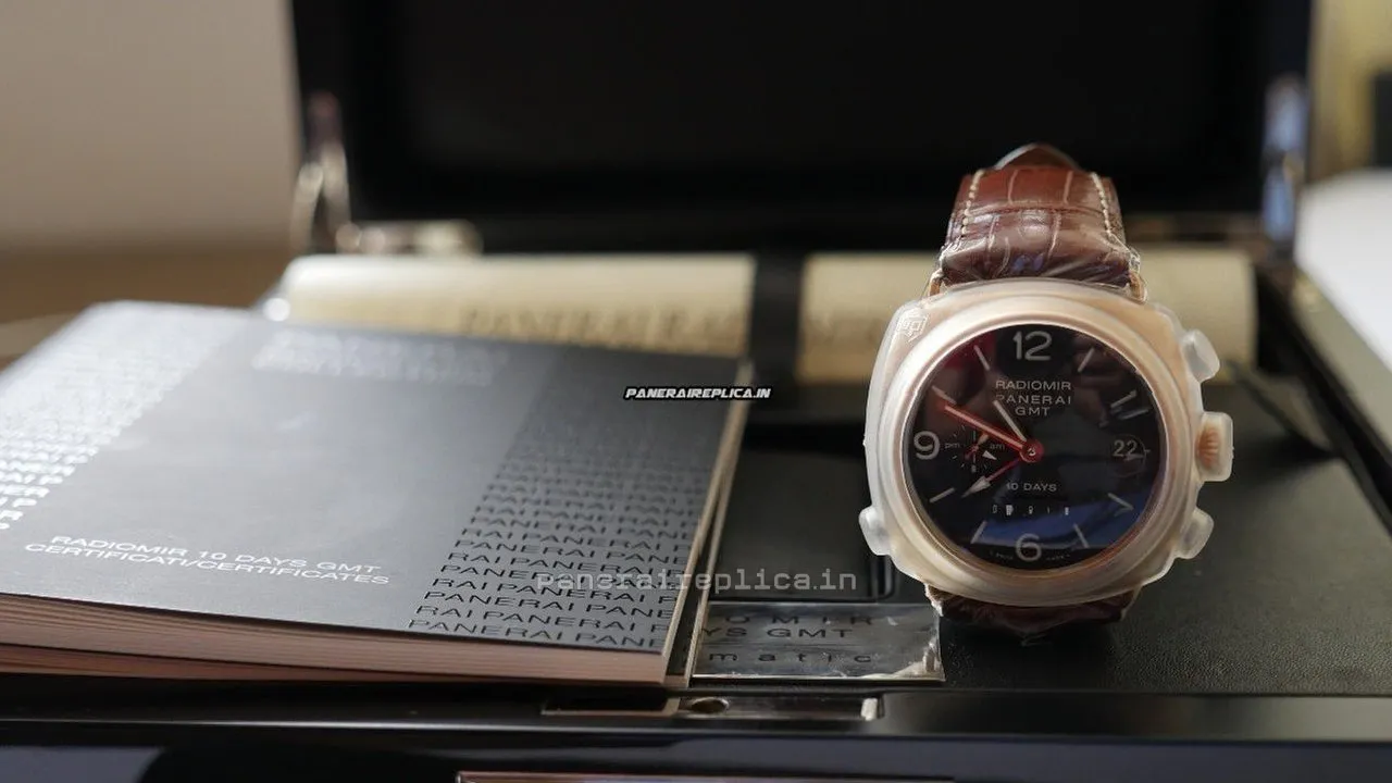 Alternative view of Appealing Replica Panerai Special Editions 45mm Rose Gold Case Mens/unisex Automatic Watch