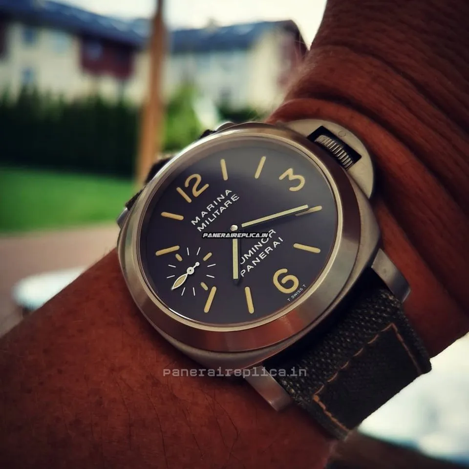 Alternative view of Appealing Clone Panerai Special Editions Titanium Case Manual Winding Watch
