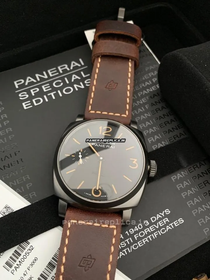 Special Knockoff Panerai Special Editions 47mm Steel Case Mens/unisex Manual Winding Watch