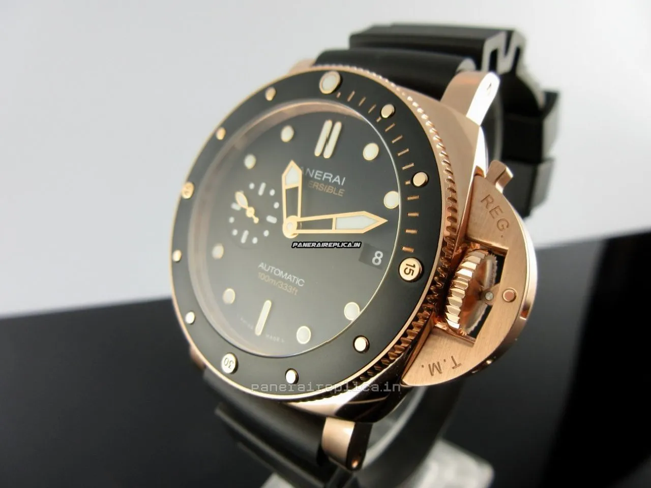 Affordable Fake Panerai Luminor Submersible 42mm Rose Gold Case Mens/unisex Automatic Watch