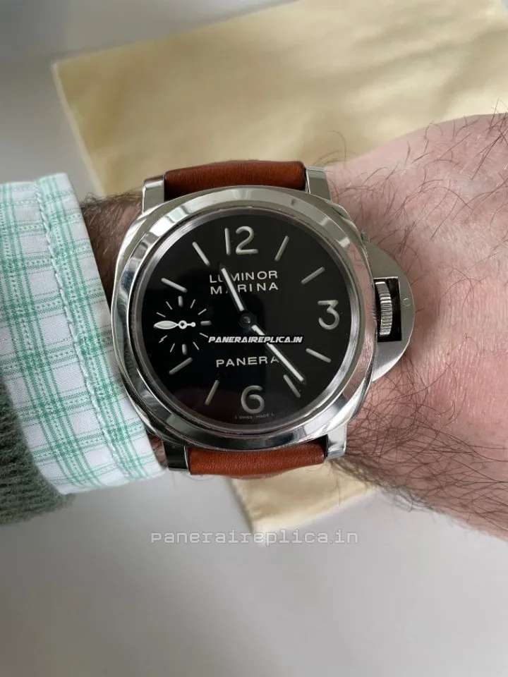 Alternative view of Reliable Replica Panerai Luminor Marina 44mm Steel Case Mens/unisex Manual Winding Watch