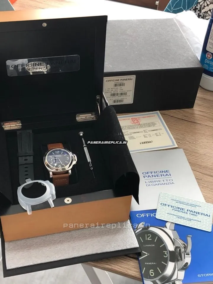 Popular Knockoff Panerai Luminor Marina 44mm Steel Case Mens/unisex Manual Winding Watch