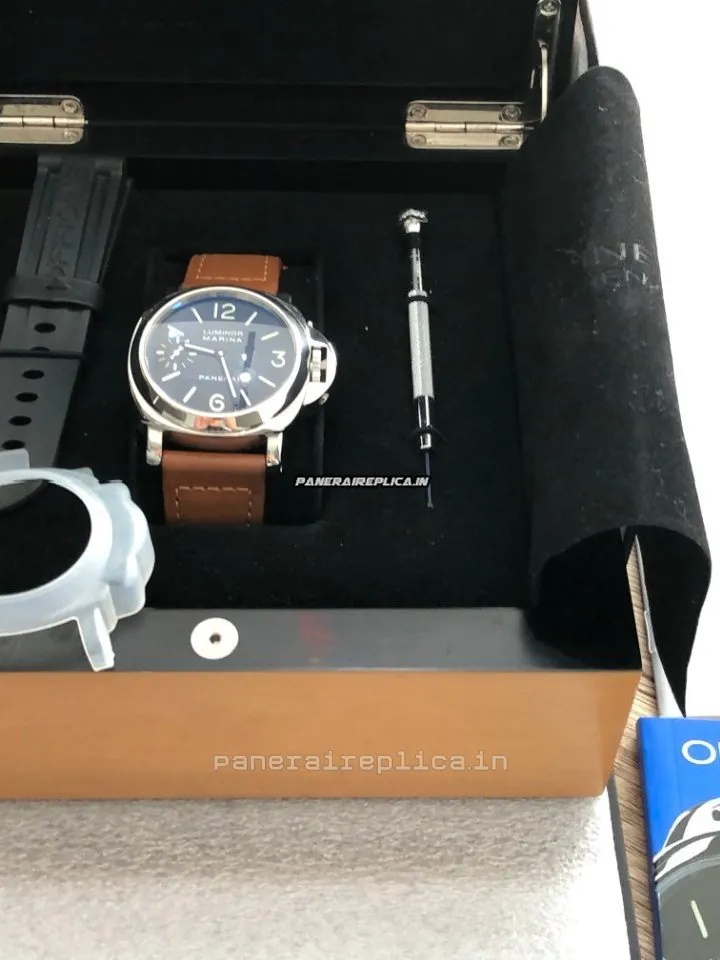 Alternative view of Popular Knockoff Panerai Luminor Marina 44mm Steel Case Mens/unisex Manual Winding Watch