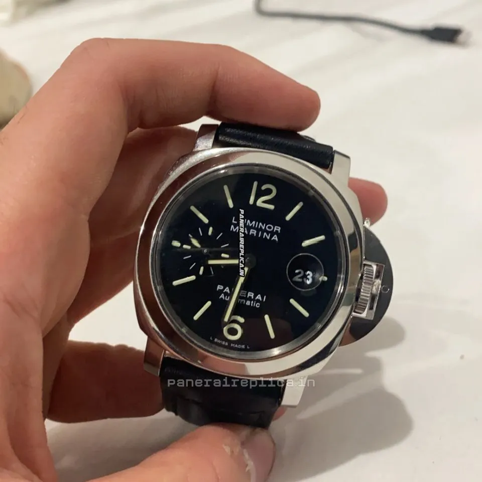 Alternative view of Pleasing Imitation Panerai Luminor Marina 44mm Steel Case Mens/unisex Automatic Watch