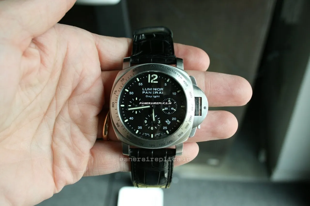 Alternative view of Top Fake Panerai Luminor Chrono 44mm Steel Case Mens/unisex Automatic Watch