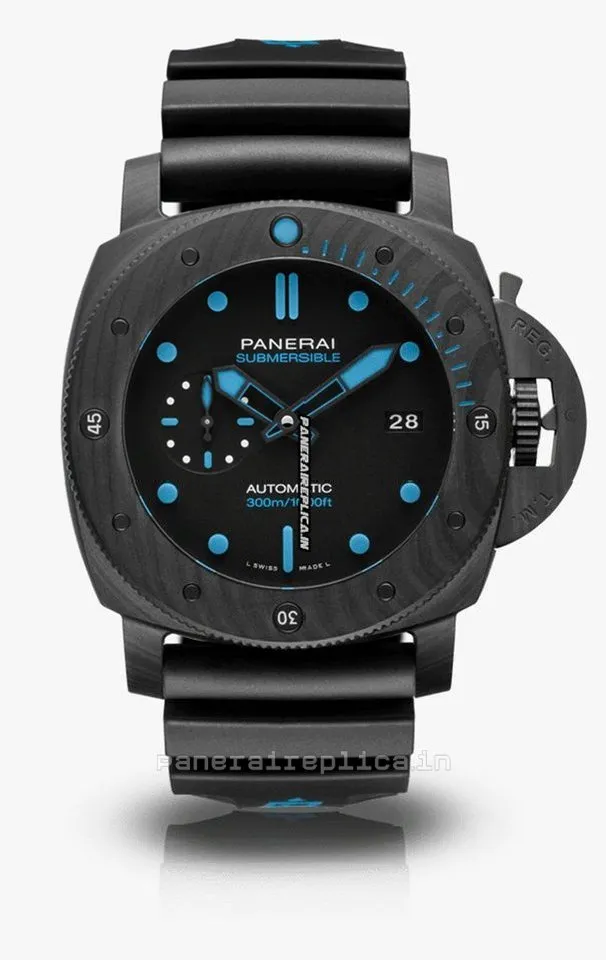 Trustworthy Imitation Panerai Luminor Gmt Automatic 47mm Carbon Case Mens/unisex Automatic Watch