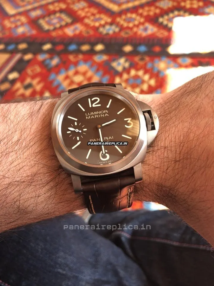Beautiful Copy Panerai Luminor Marina 44mm Titanium Case Mens/unisex Manual Winding Watch