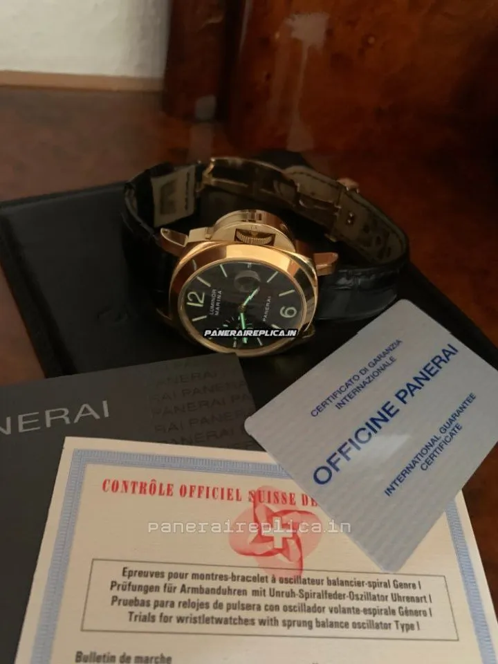 Alternative view of Offering Replica Panerai Luminor Marina 44mm Yellow Gold Case Mens/unisex Automatic Watch