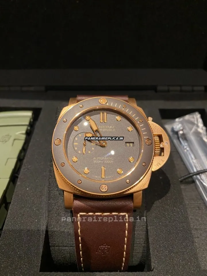Alternative view of Fabulous Clone Panerai Luminor Submersible 47mm Bronze Case Mens/unisex Automatic Watch