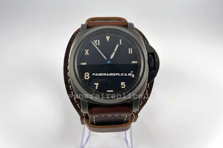 Alternative view of Pleasing Replica Panerai Luminor 44mm Titanium Case Mens/unisex Manual Winding Watch