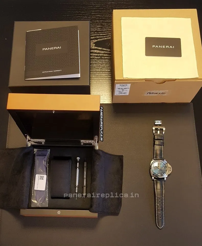 Alternative view of Exquisite Knockoff Panerai Luminor 1950 47mm Titanium Case Mens/unisex Manual Winding Watch