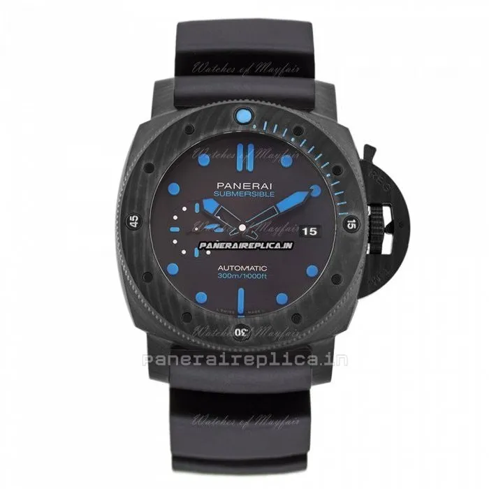 Amazing Replicas Panerai Luminor Submersible 42mm Carbon Case Mens/unisex Automatic Watch