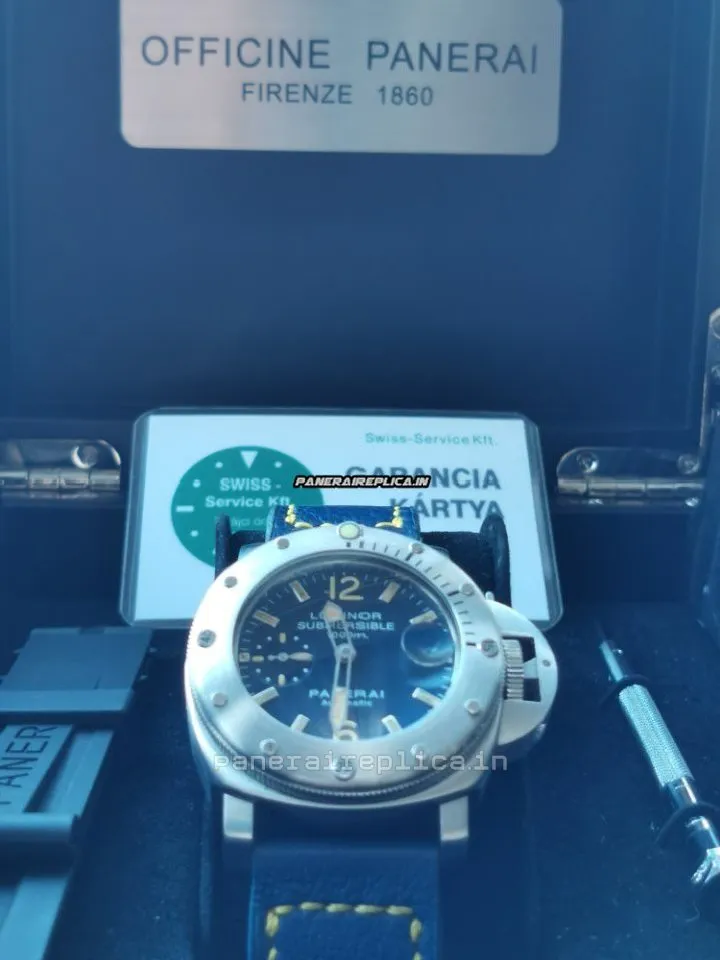 Alternative view of Suitable Imitation Panerai Luminor Submersible 44mm Steel Case Mens/unisex Automatic Watch