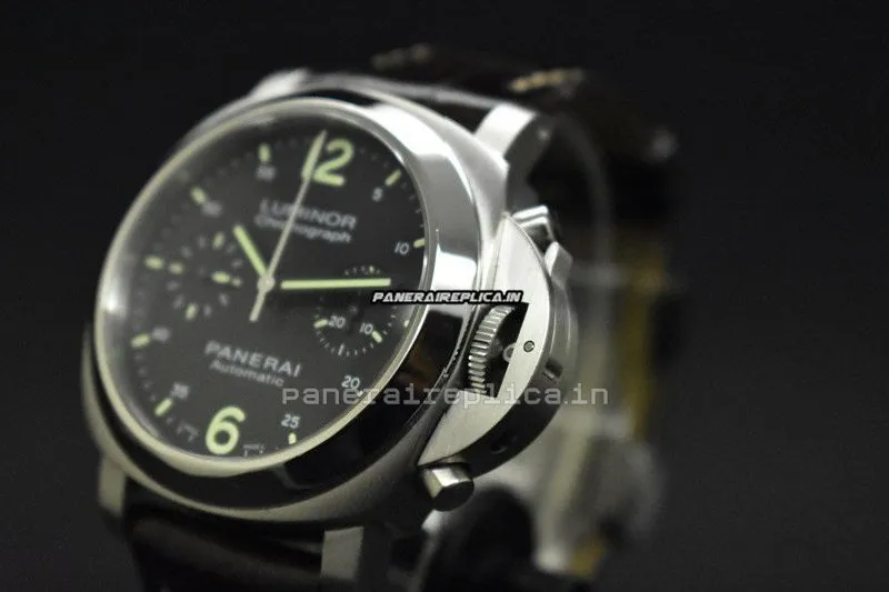 Alternative view of Good Replica Panerai Luminor Chrono 40mm Steel Case Mens/unisex Automatic Watch