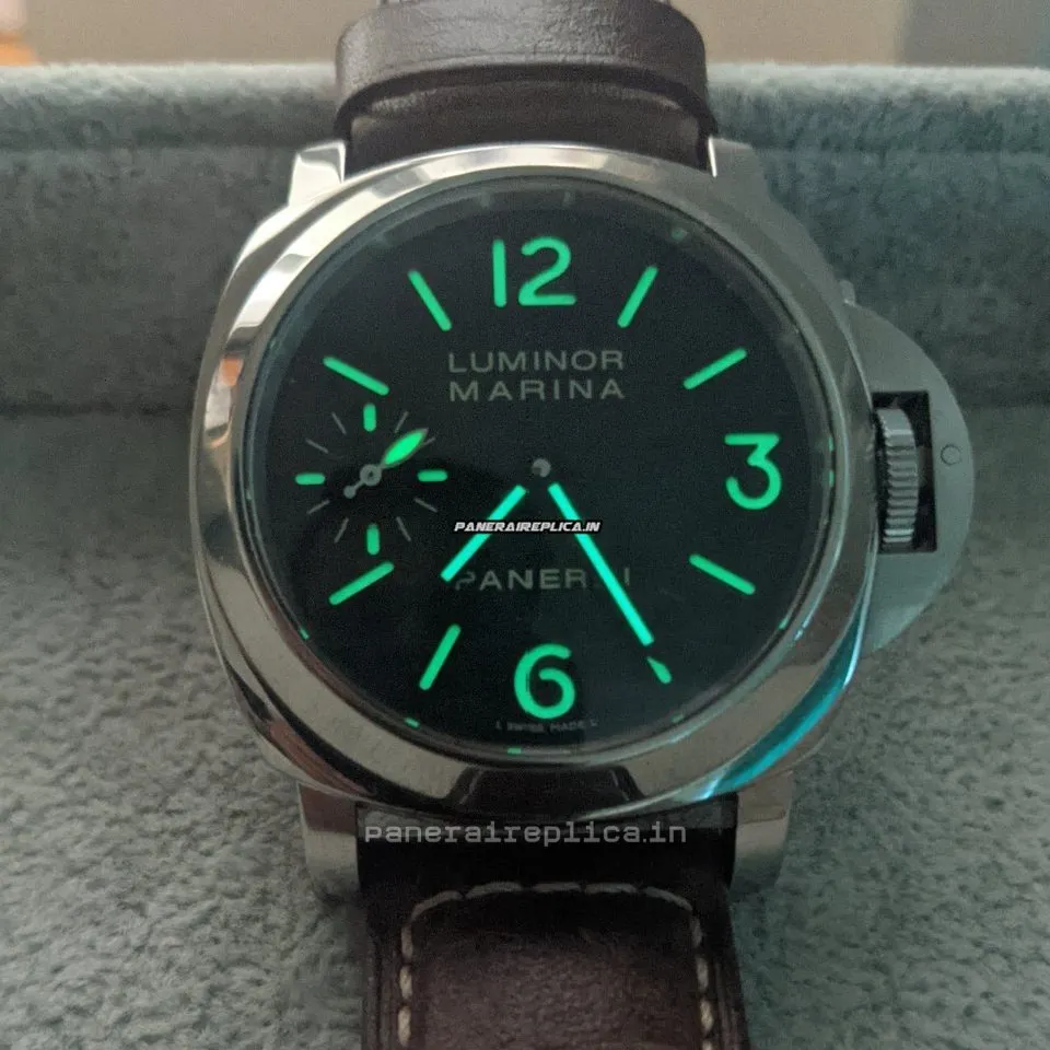 Alternative view of Inexpensive Replica Panerai Luminor Marina 44mm Steel Case Mens/unisex Manual Winding Watch