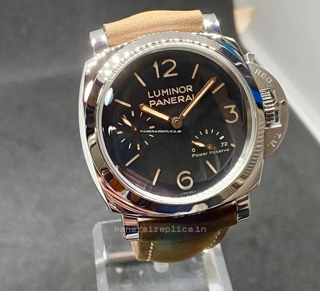 Alternative view of Wonderful Replica Panerai Luminor 1950 47mm Steel Case Mens/unisex Manual Winding Watch