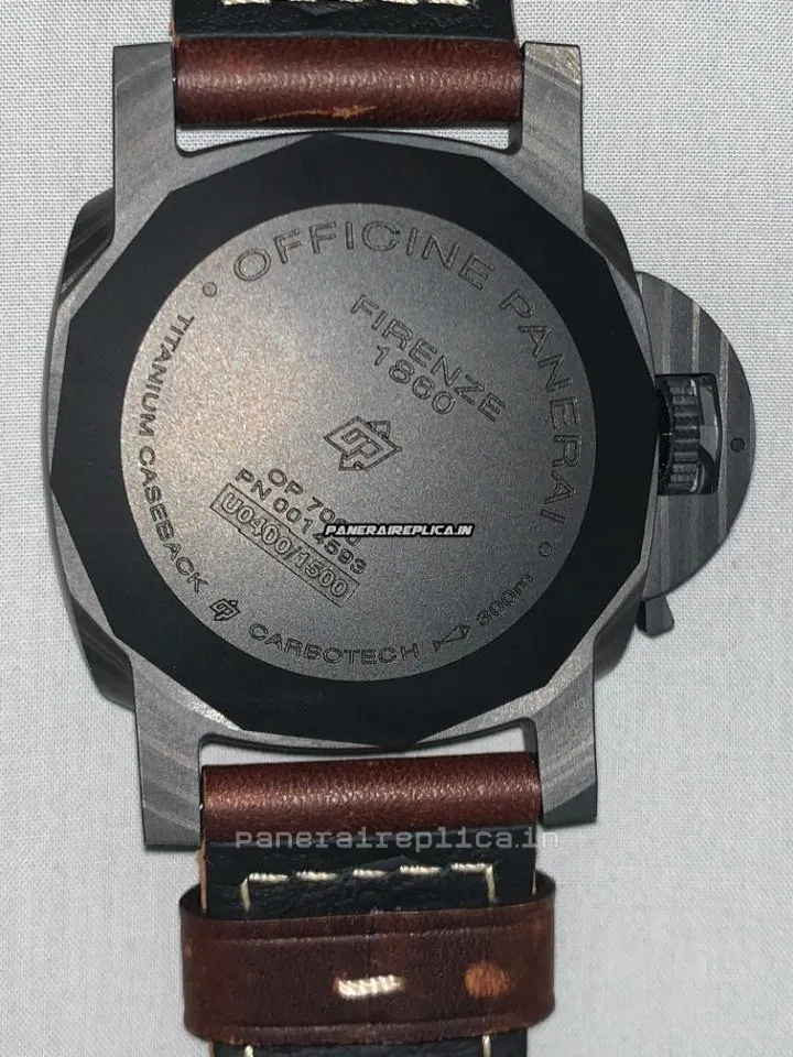 Alternative view of Amazing Imitation Panerai Luminor Marina 44mm Carbon Case Mens/unisex Automatic Watch