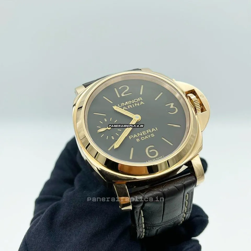 Well Made Copies Panerai Luminor Marina 44mm Rose Gold Case Mens/unisex Manual Winding Watch