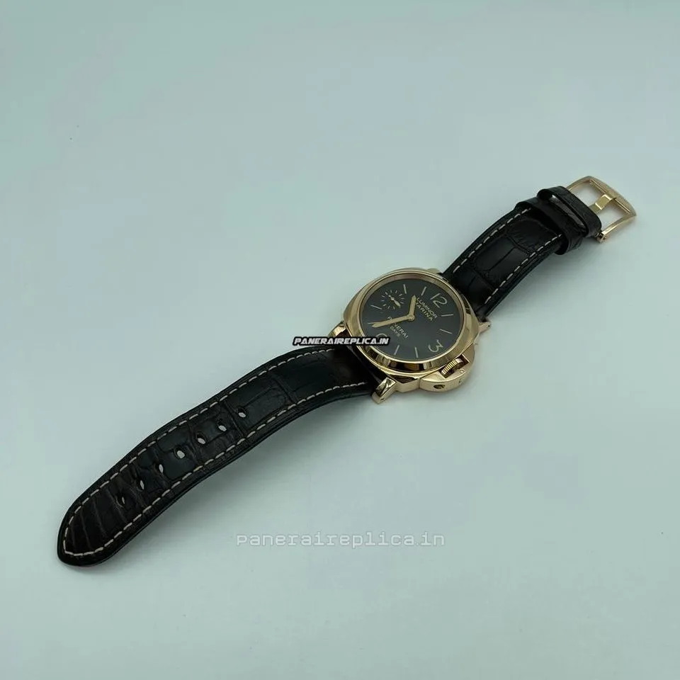 Alternative view of Well Made Copies Panerai Luminor Marina 44mm Rose Gold Case Mens/unisex Manual Winding Watch