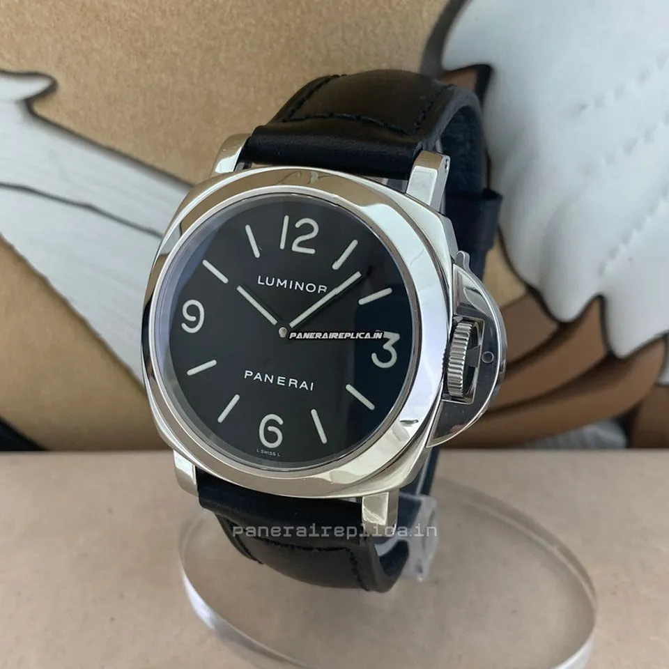 Alternative view of Distinctive Replica Panerai Luminor Base 44mm Steel Case Manual Winding Watch