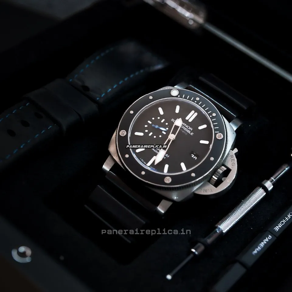 Alternative view of Fantastic Knockoff Panerai Luminor Submersible 47mm Titanium Case Mens/unisex Automatic Watch
