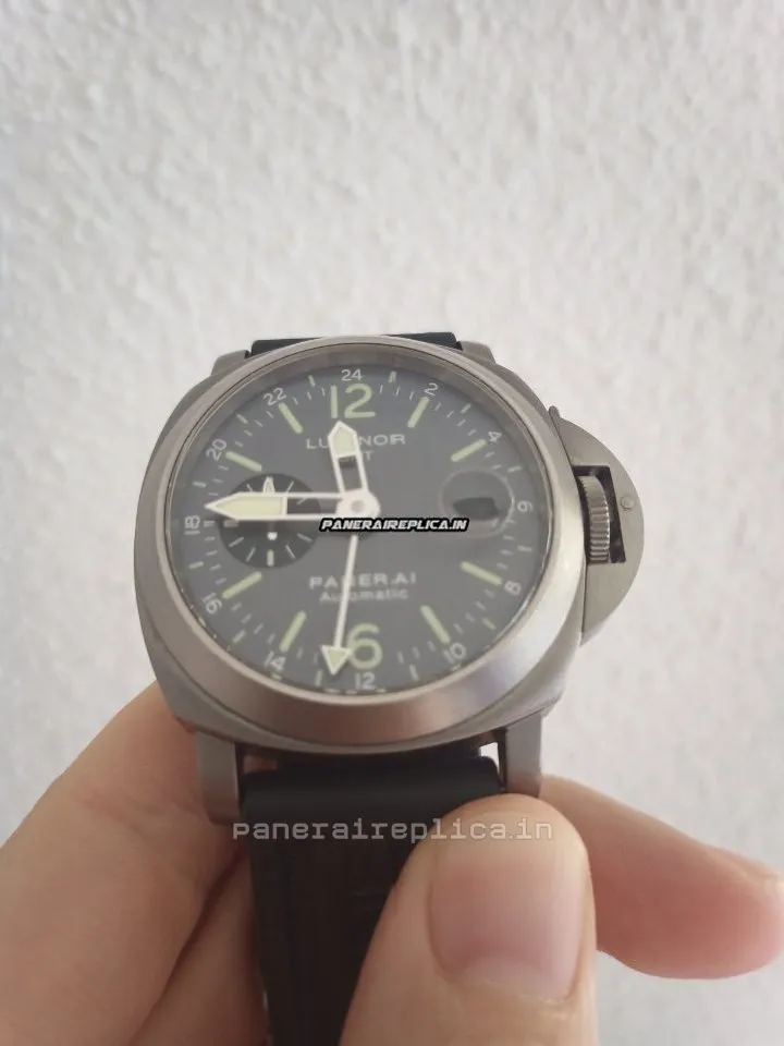 Attractive Clone Panerai Luminor Gmt Automatic 44mm Titanium Case Mens/unisex Manual Winding Watch