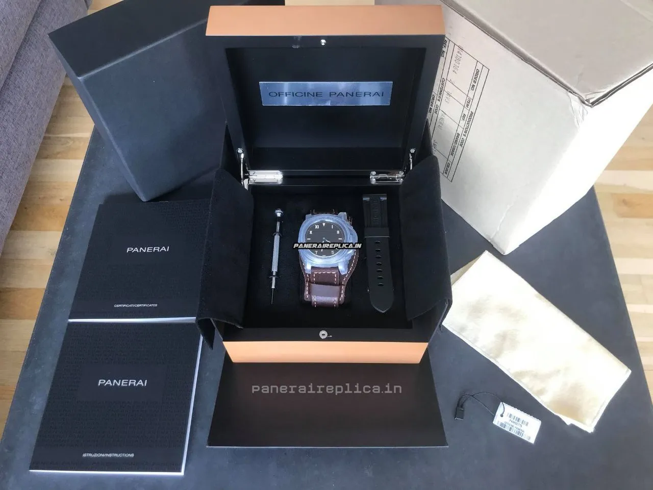 Wholesale Copy Panerai Luminor 44mm Titanium Case Mens/unisex Manual Winding Watch
