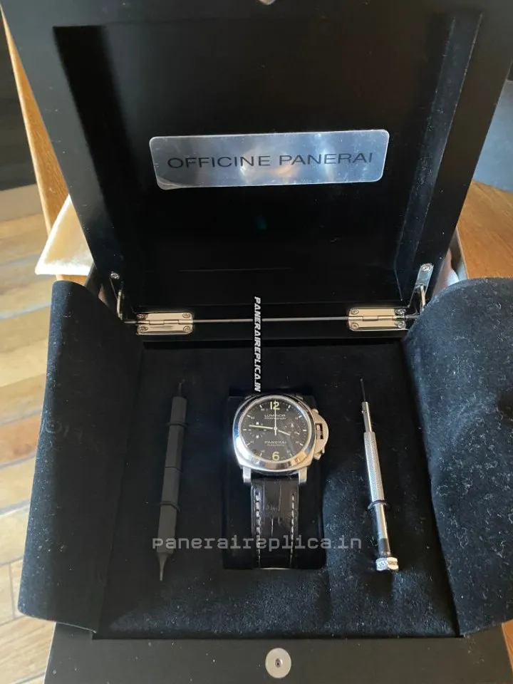 Alternative view of Fabulous Copies Panerai Luminor Chrono 40mm Steel Case Mens/unisex Automatic Watch