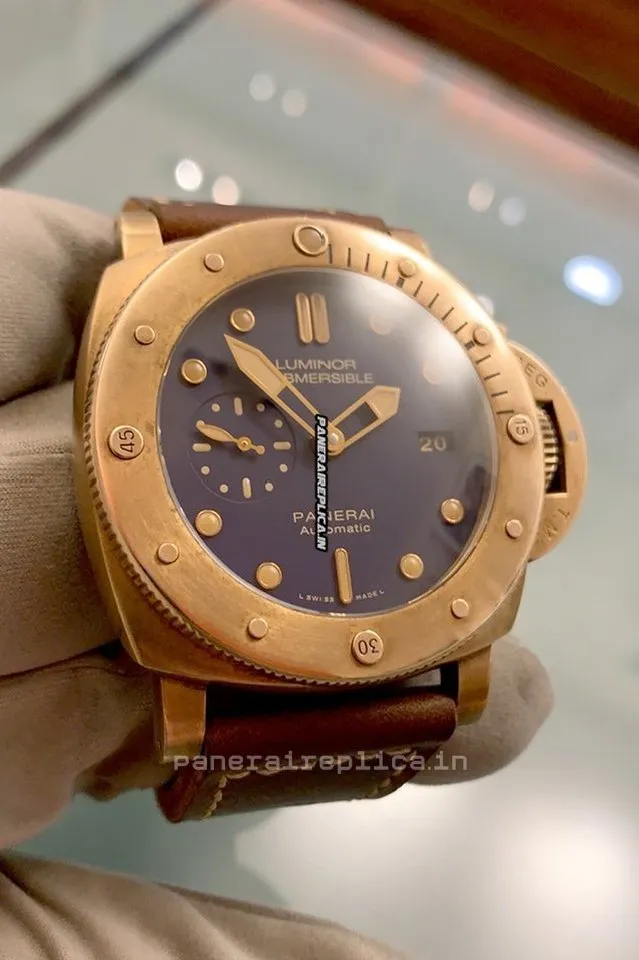 Alternative view of Luxury Replica Panerai Special Editions 47mm Bronze Case Automatic Watch