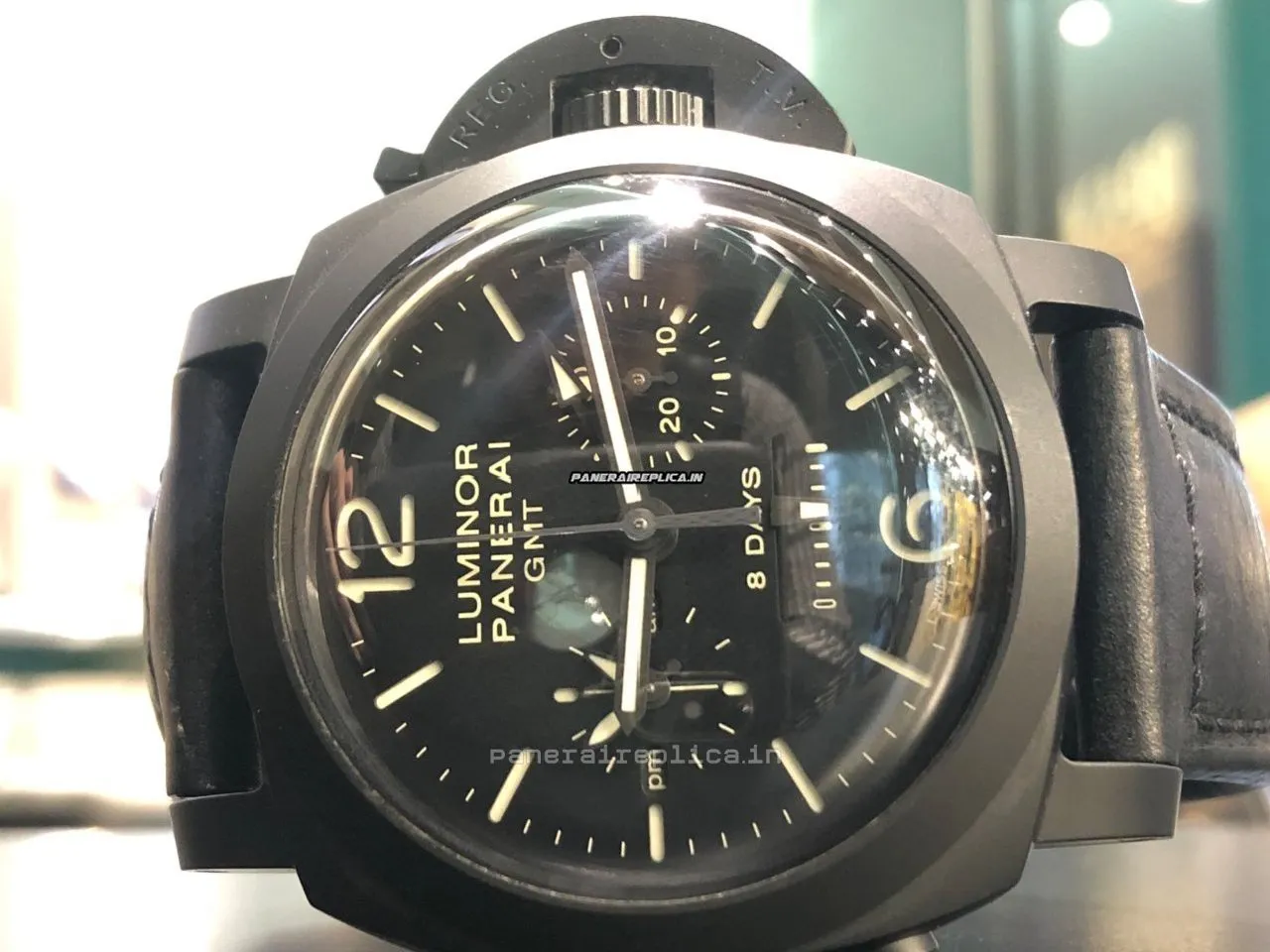Alternative view of Aaa Replica Panerai Luminor 1950 44mm Ceramic Case Mens/unisex Manual Winding Watch