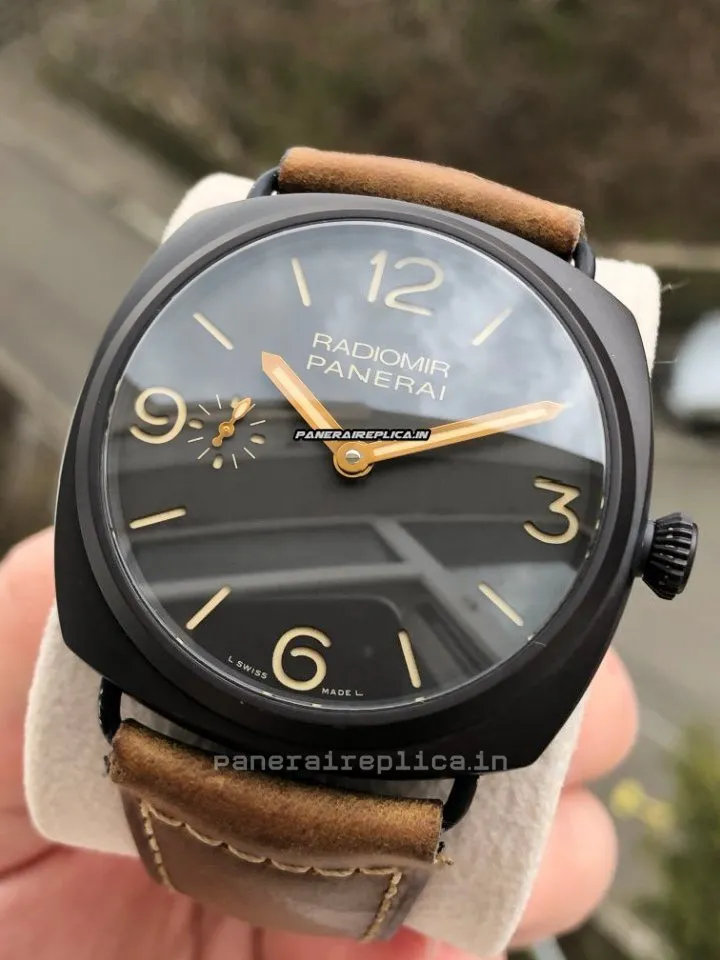 Alternative view of Distinctive Replica Panerai Radiomir 3 Days Gmt 47mm Ceramic Case Mens/unisex Manual Winding Watch
