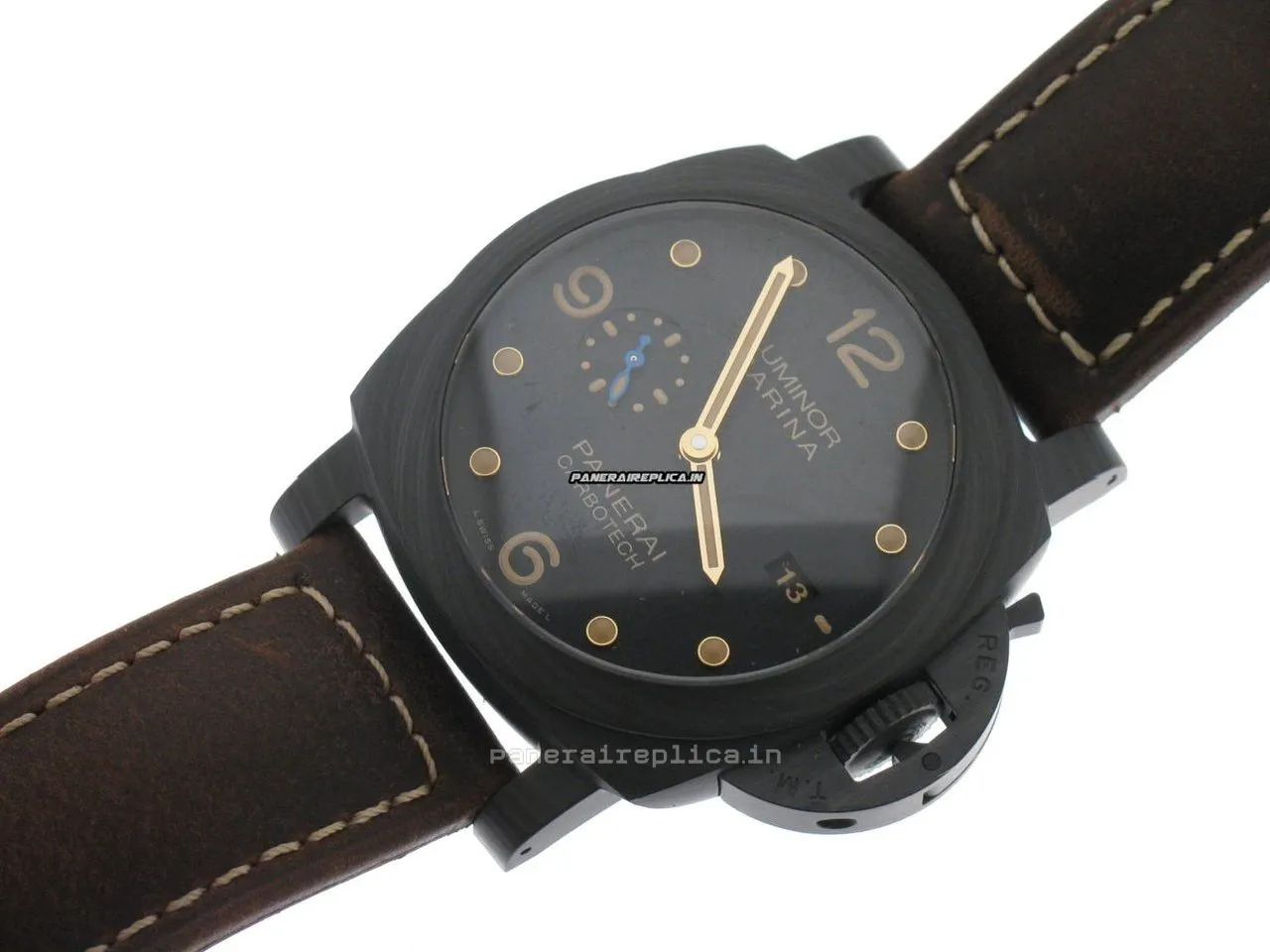 Alternative view of Wholesale Fake Panerai Luminor Marina 44mm Carbon Case Mens/unisex Automatic Watch