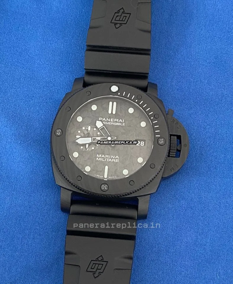 Incredible Fake Panerai Luminor Submersible 47mm Carbon Case Mens/unisex Automatic Watch