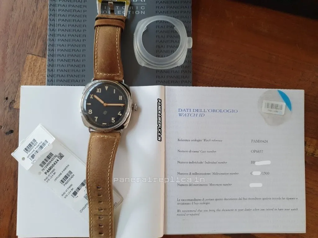Alternative view of Incredible Fakes Panerai Radiomir 3 Days Gmt 47mm Steel Case Mens/unisex Manual Winding Watch