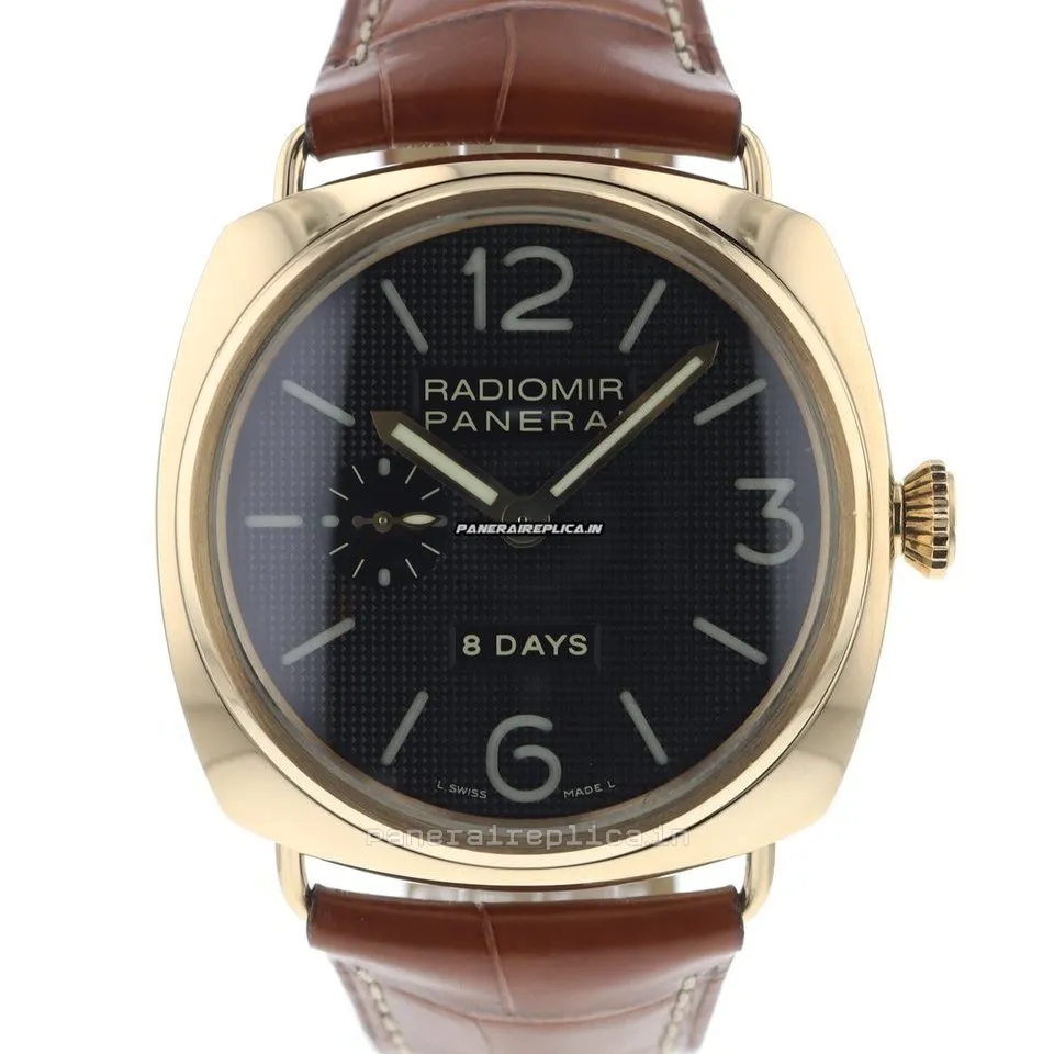 Incredible Copy Panerai Radiomir 8 Days Gmt 45mm Rose Gold Case Mens/unisex Manual Winding Watch
